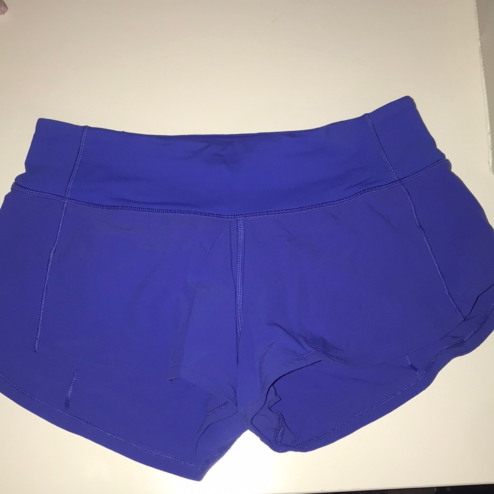 Blue size 2 Lululemon speed up short
